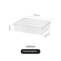 OptiLair 3000ml clear stackable food storage container with lid, featuring dimensions for kitchen organization.