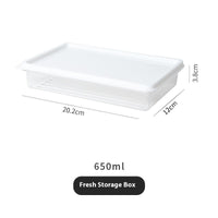 OptiLair 650ml clear stackable food storage container with a white lid for kitchen and fridge organization.